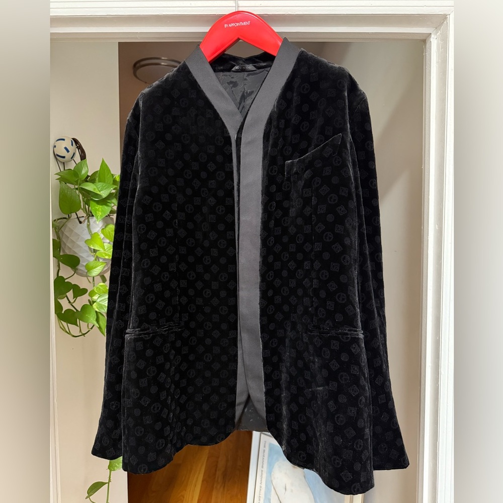 Giorgio armani flocked velvet blazer